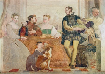Detail van Het banket, c.1570